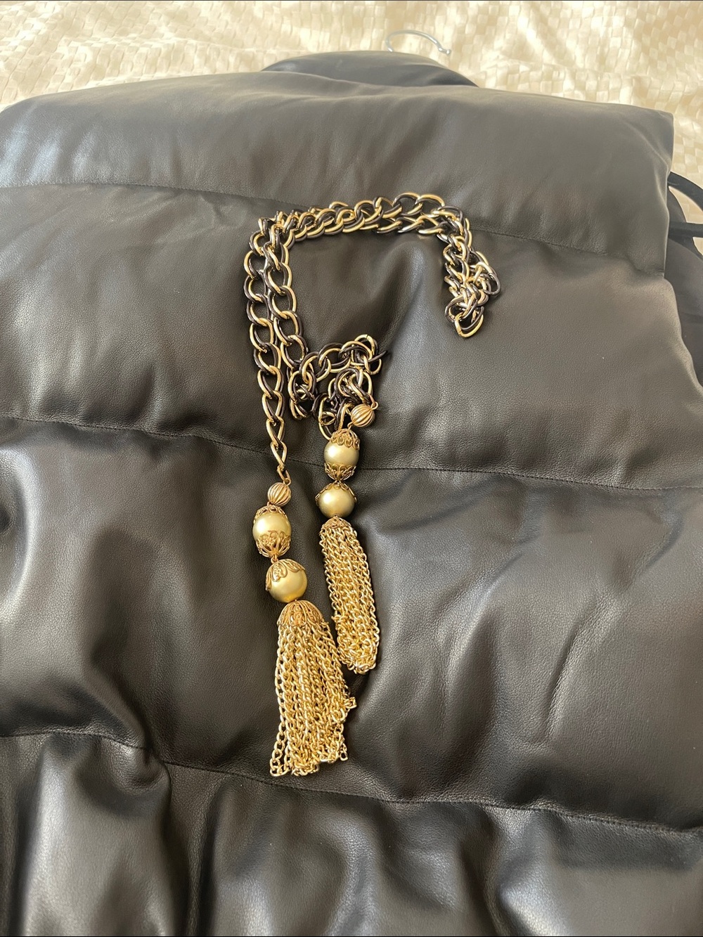 Gold Tassel Chain Necklace - Elegant Women’s Jewelry